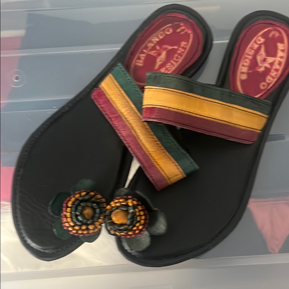 Colorful Beaded Sandals